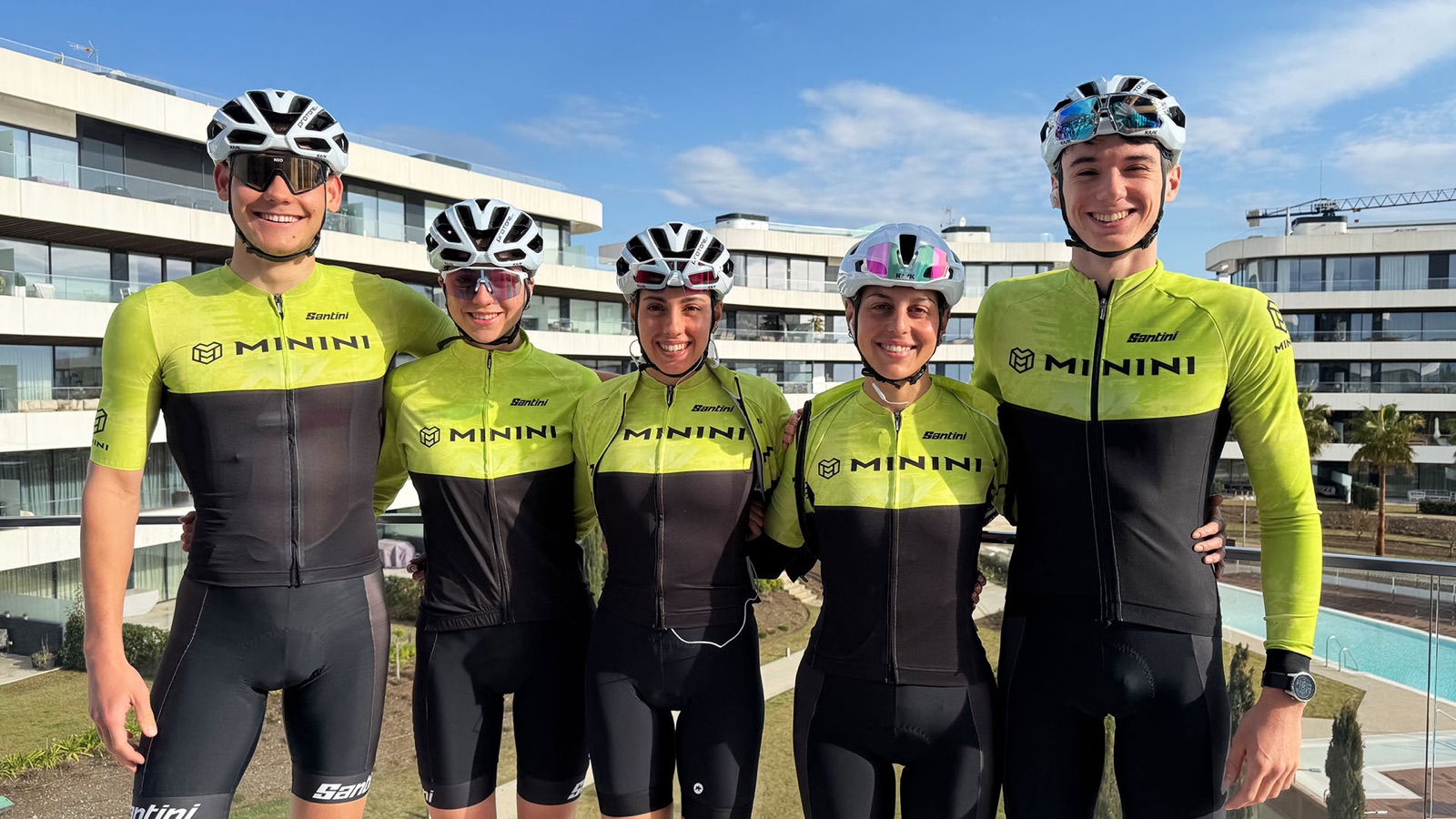 Michael Gar with his 707 Team Minini teammates in Italy